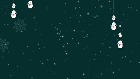 A snow people animation background Stockbeeldmateriaal 98276129