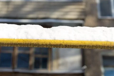 Snow in the pipe Stock Photos