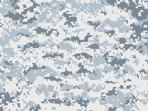 Snow pixels camouflage Stock Illustration