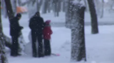 Snow play 2 Stock Footage 10699353