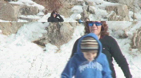 Snow Play - Full sequence of fun Stock Footage 303576