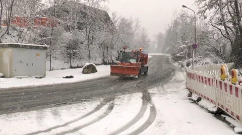 Snow plow in action Vidéo 45603659