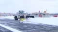 Snow Plow Clearing Lot 02 HD Footage