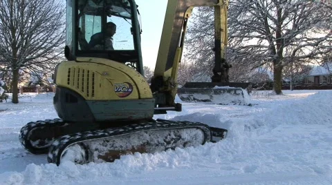  A Snow plow clears a road Stock Footage 606478