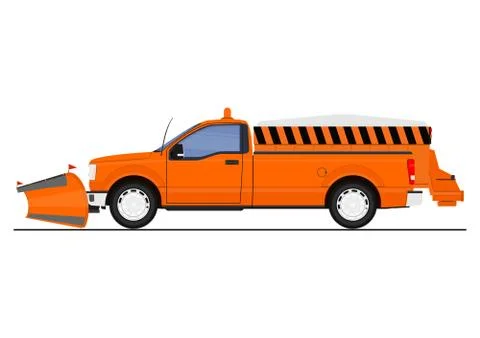 Snow plow. Stock Illustration