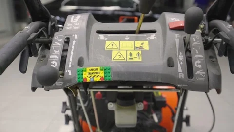 Snow plow machine closeup Stock Footage 100995291