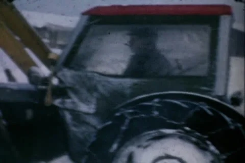 Snow Plow  at work Stock Footage 24741038