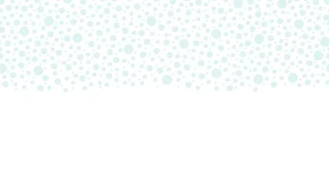 Snow polka dots top frame illustration Stock Illustration