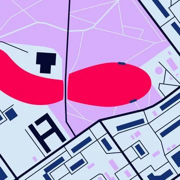 Snow pond Stock Illustration