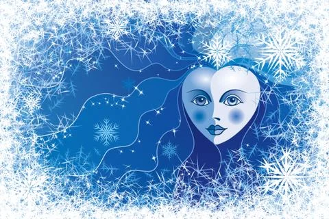 Snow queen Illustrazione stock