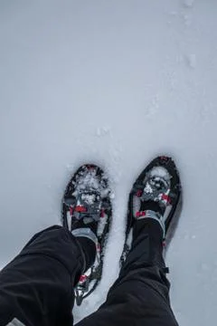 Snow rackets view from the top Stock Photos