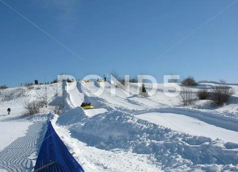 Snow rafting Stock Photos