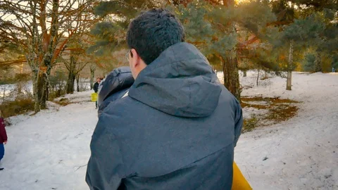 Snow in Rascafria, Madrid, Spain Stock Footage 123774134