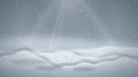 Snow Rays Storm Background Animation Winter Landscape with Snowfall Soft Light Stock Footage 345942828