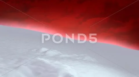 Snow red sky 2 Stock Illustration