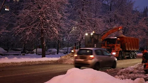 Snow removal Stock Footage 170733888