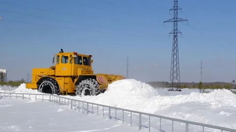 Snow removal. Stock Footage 172543905