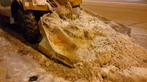 Snow removal machine Stock Footage 100645727