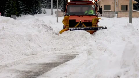 Snow Removal Machine Stock Footage 170304328