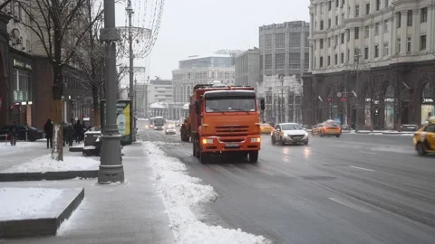 Snow removal machines Stock Footage 232869161
