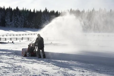 Snow removal Foto stock