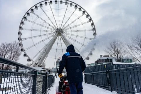 Snow removal Stock Photos