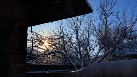 Snow removal in a snowy Stock-Footage 327387705