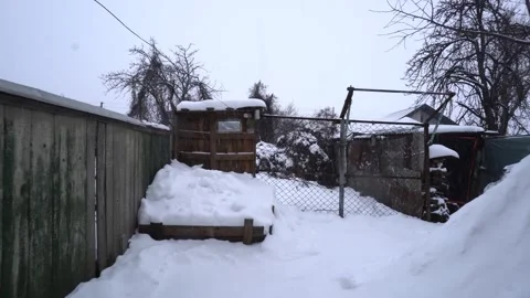 Snow removal in a snowy Stock Footage 327391330
