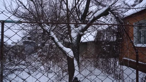 Snow removal in a snowy Stock Footage 327391332