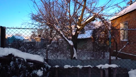 Snow removal in a snowy Video stock 327391760