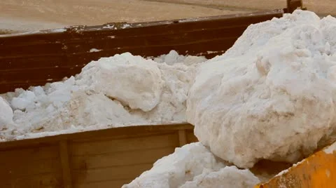 Snow removal tractor Stock Footage
