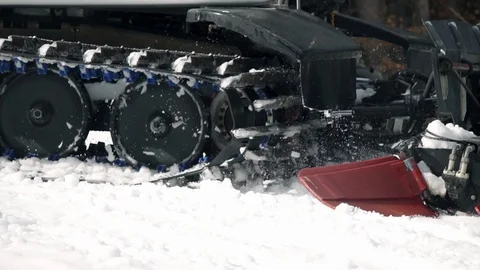 Snow removal by tractor Stock Footage 99179055