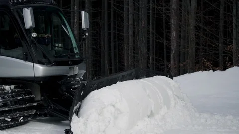 Snow removal by tractor Stock Footage 99179128
