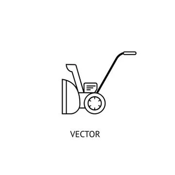 Snow removing line icon Stock Illustration