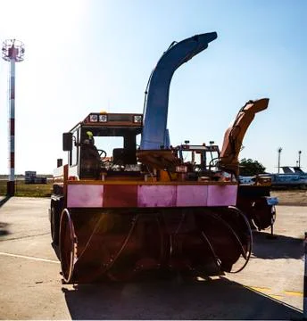 Snow-removing machine Stock Photos