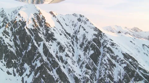 Snow ridge aerial Stock Footage 5503410