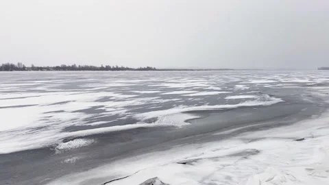 Snow river winter landscape. Stock Footage 167218395