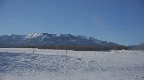 Snow on the road Stock Footage 47567755