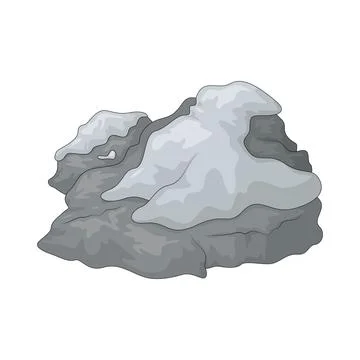 Snow rock illustration Stock Illustration