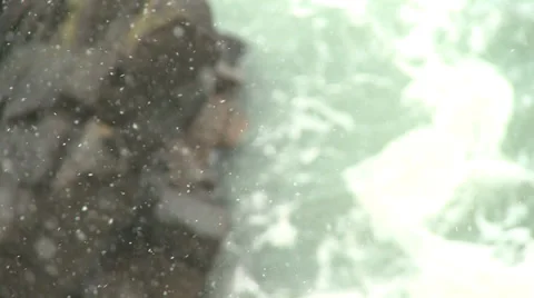 Snow rocks Stock Footage 32137987