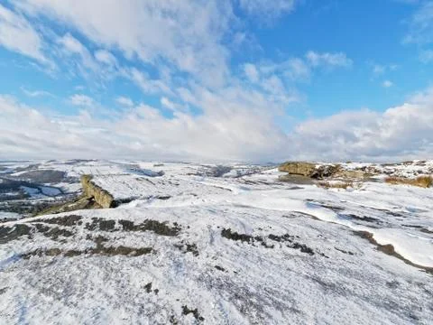 Snow on the rocks Stock Photos