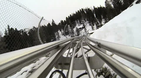 Snow Roller Coaster 2 Stock-Footage 23700161