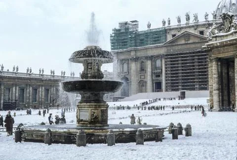 Snow in Rome Stock Photos