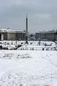 Snow in Rome Stock Photos