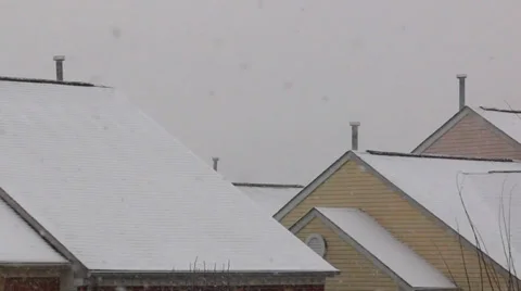 Snow on Roofs Stock Footage 36149972