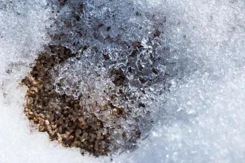 Snow on sand Stock Photos