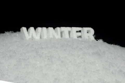 The snow says winter Stock Photos