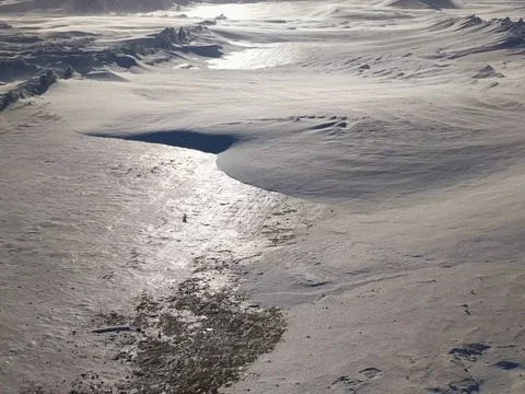 Snow Scape With Dunes Stock Footage 72139280