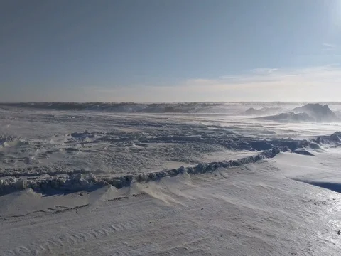 Snow Scape With Dunes Stock Footage 72139285
