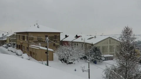 Snow at Scapezzano 2017 Stock Footage 94917765
